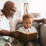 parent reading to his child